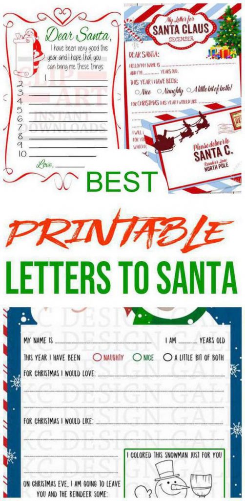 BEST Santa Letters - Printable Letters To Santa For Kids - Dear Santa ...