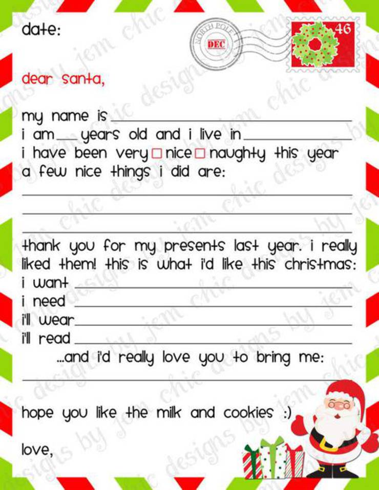 Dear Santa Letter