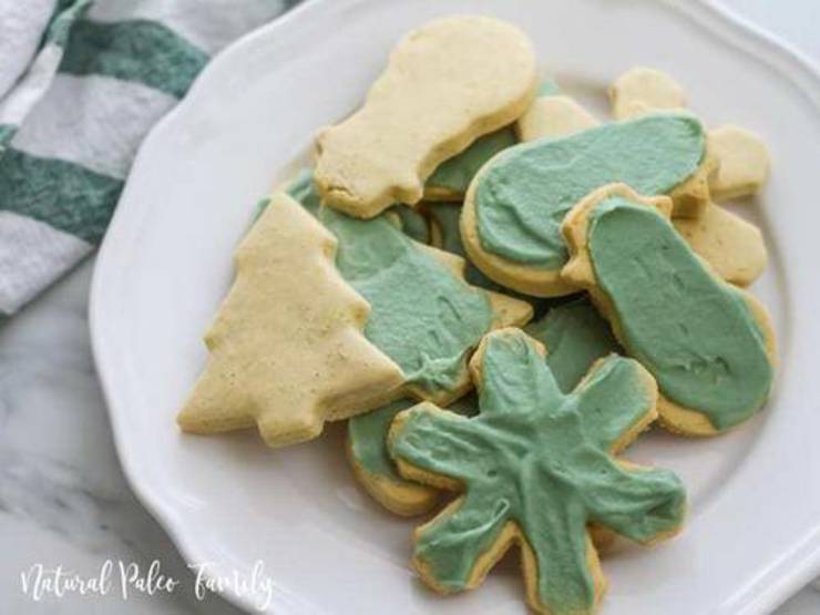 Frosted Keto Christmas Cookies