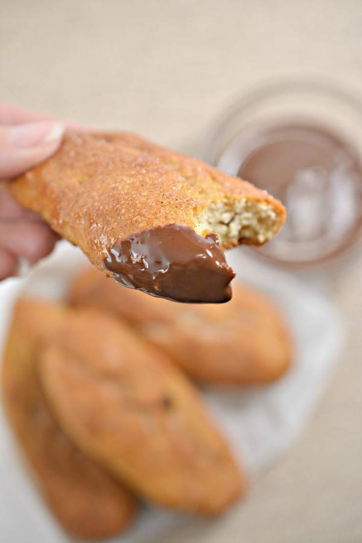 Keto Donuts - Super Yummy Low Carb Copycat McDonlads Donut Stick Recipe - Donuts Sticks With Chocolate Dipping Sauce For Ketogenic Diet