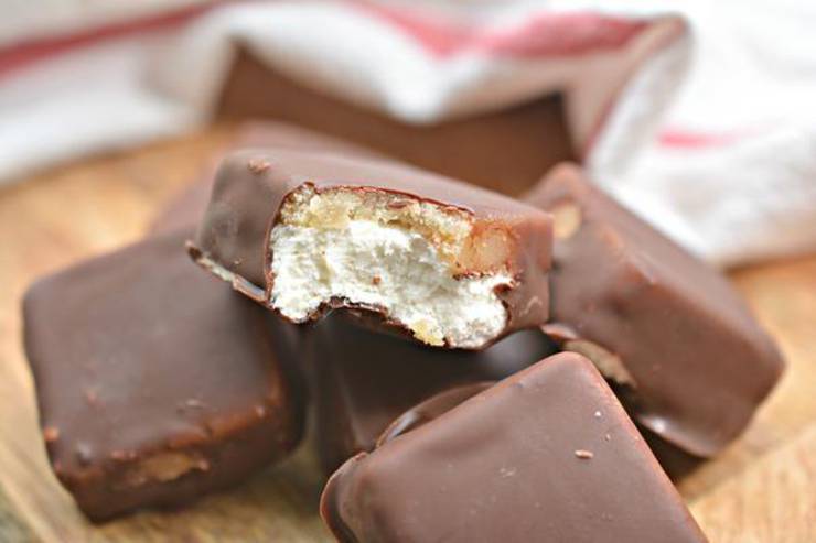 Keto Fat Bombs – BEST Keto Smores Fat Bombs – {Easy – NO Bake} NO Sugar Marshmallow - Graham Cracker - Chocolate Low Carb Recipe
