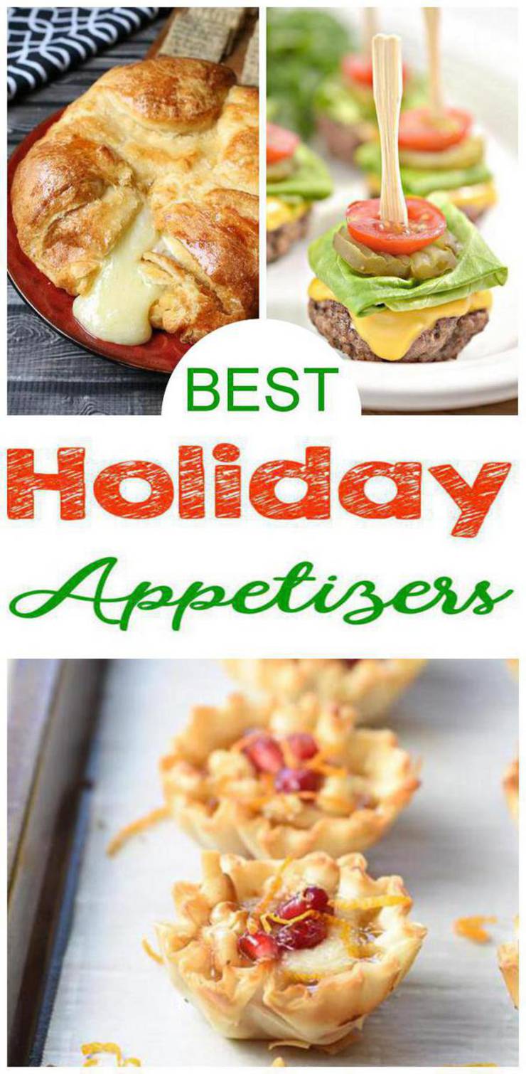35 Holiday Appetizers - BEST and Easy Appetizer Recipes - Crowd Pleasers - Finger Foods - Party - Simple Festive Ideas