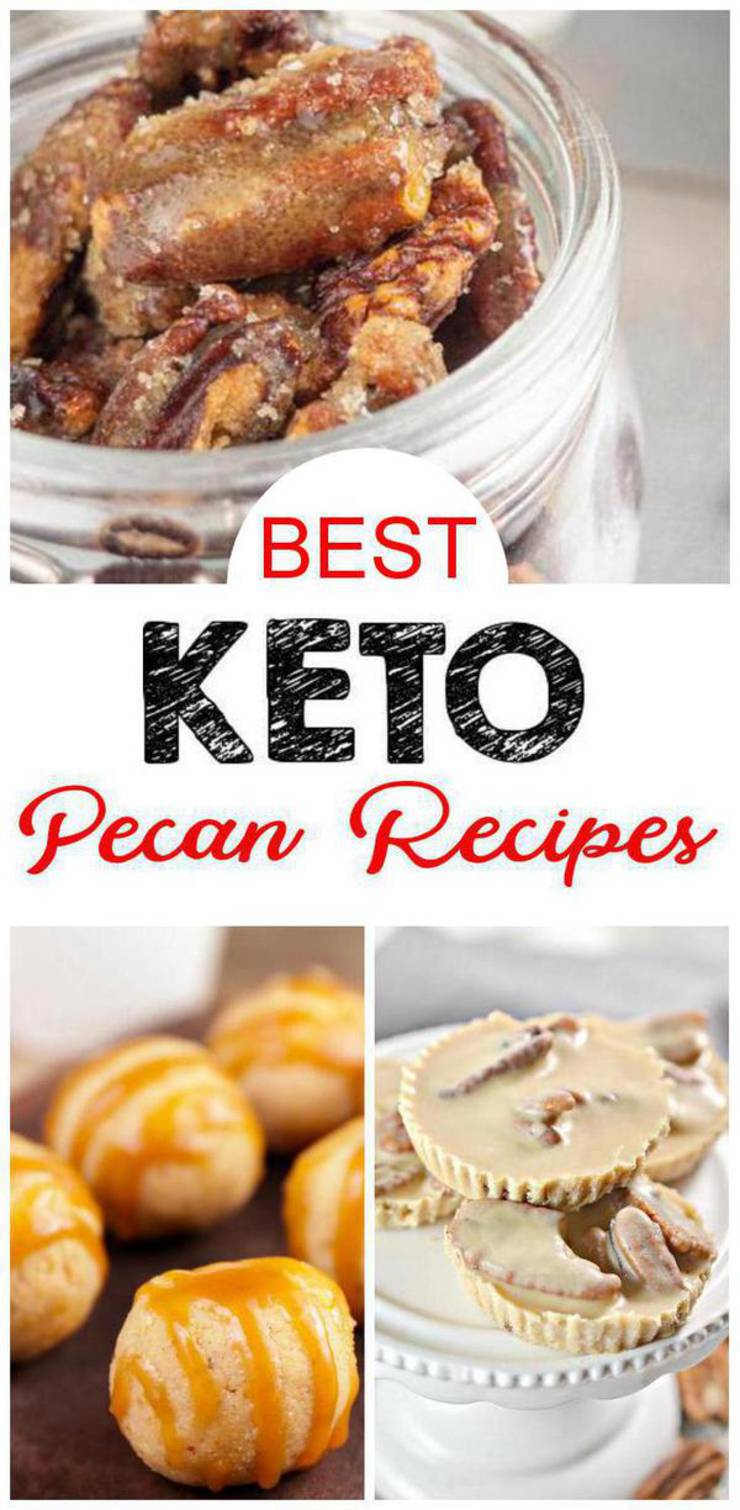 15 Keto Pecan Recipes – BEST Keto Low Carb Pecan Ideas – Easy Ketogenic Diet Ideas - Candied - Cookies - Fat Bombs