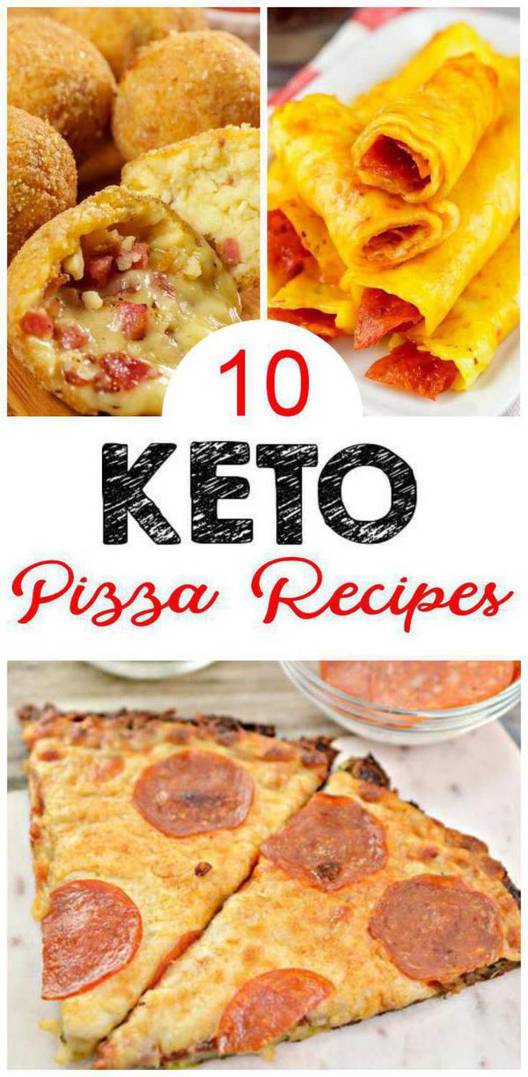 10 Keto Pizza Ideas – EASY Low Carb Pizza Recipes – Ketogenic Diet Ideas For Beginners – Dough - Bites - Fathead - Appetizers – Lunch – Dinner 