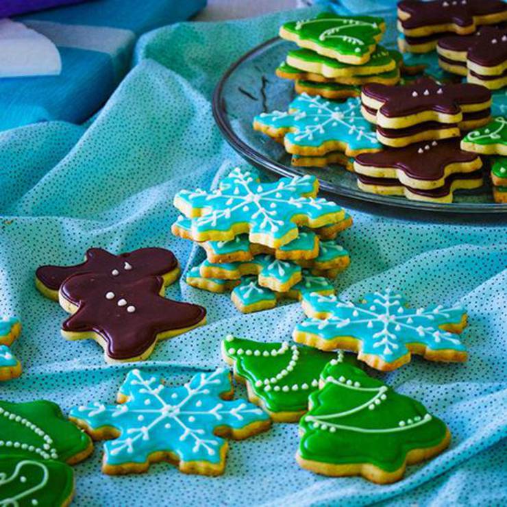 Frosted Brown Butter Citrus Christmas Cookies