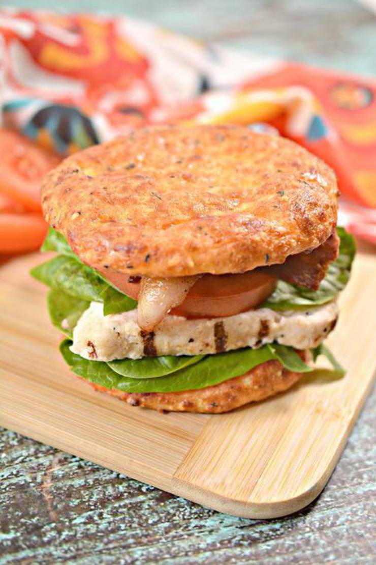 Keto Buns And Grilled Chicken Blt