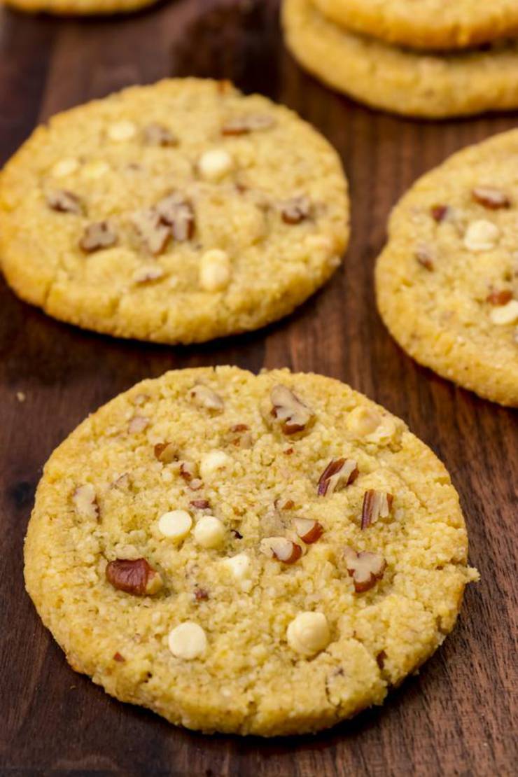 Keto Cookies! BEST Low Carb Caramel Pecan White Chocolate Chip Cookie Recipe - Easy Ketogenic Diet Idea - Desserts - Treats - Snacks