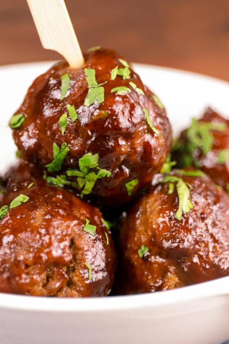 BEST Keto Meatballs - EASY Low Carb Cranberry Meatball Recipe - Tasty Keto Appetizers - Dinner - Party Finger Foods - Beef BBQ Cranberry Glaze Meatballs
