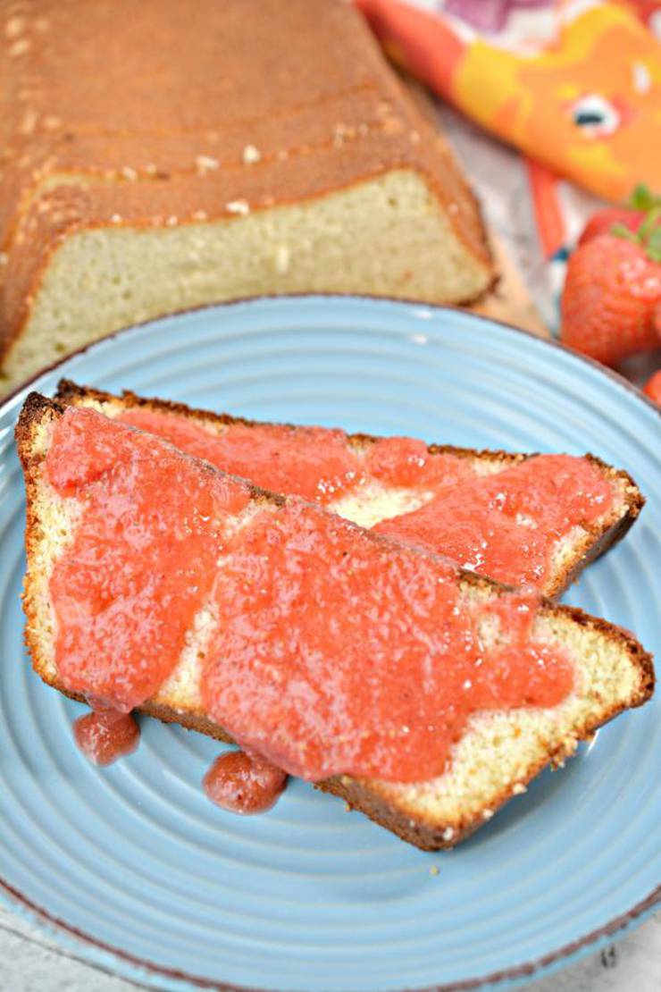 Keto Strawberry Bread - Super Yummy Low Carb Keto Pound Cake Recipe - Strawberry Pound Cake For Ketogenic Diet