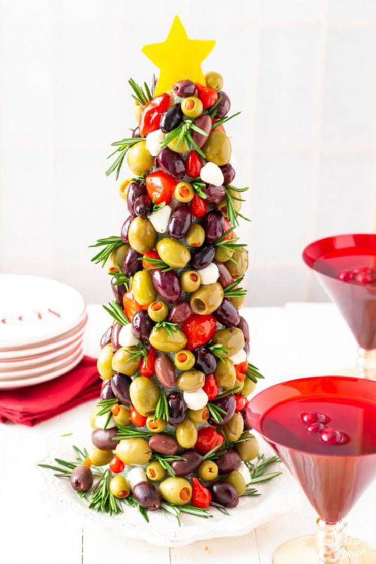 Olive Christmas Tree Appetizer
