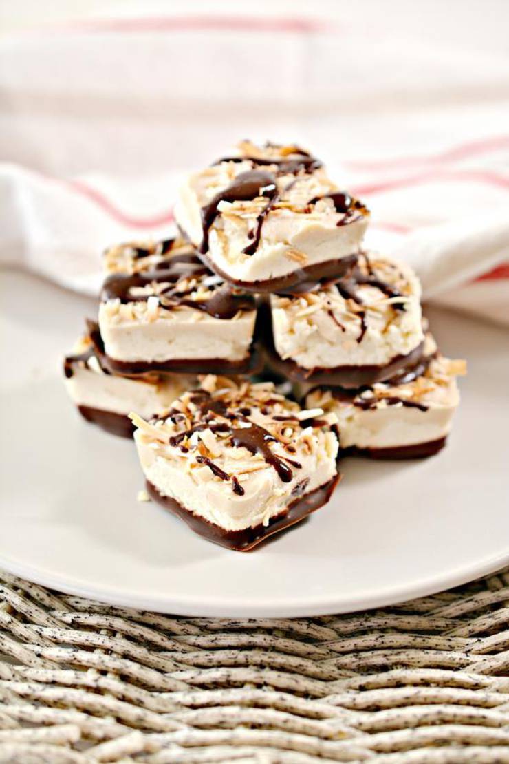 Keto Fat Bombs – BEST Keto Caramel Delites Fat Bombs – {Easy – NO Bake} NO Sugar Copycat Girl Scout Cookie – Caramel Chocolate Low Carb Recipe