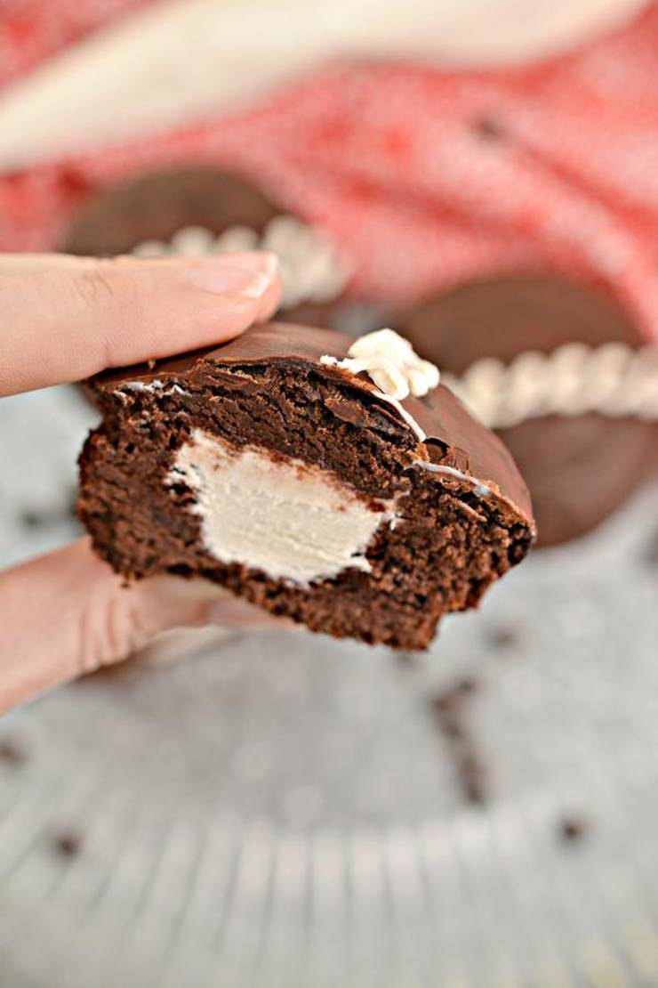 Keto Cupcakes - Super Yummy Low Carb Copycat Hostess Cupcakes Recipe | Chocolate Treats For Ketogenic Diet - Desserts - Snacks