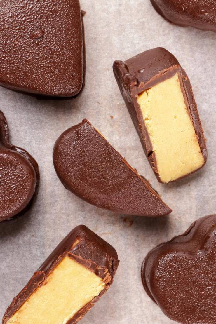 BEST Keto Fat Bombs! Low Carb Keto Heart Peanut Butter Chocolate Candy Fat Bombs Idea – NO Bake – Easy NO Sugar Low Carb Recipe – Keto Friendly & Beginner – Desserts – Snacks