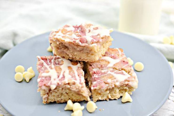 BEST Keto Cookie Bars! Low Carb White Chocolate Strawberry Swirl Cake Mix Cookie Bar Idea – Quick & Easy Ketogenic Diet Recipe – Keto Friendly & Beginner – Desserts – Snacks 
