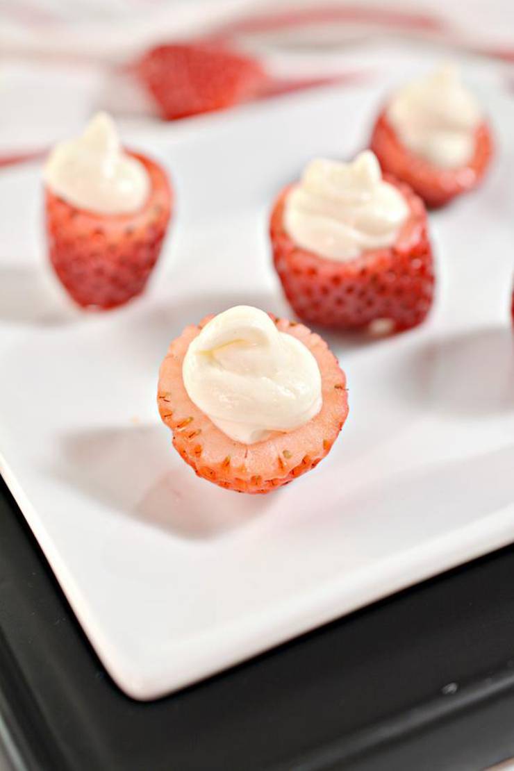 BEST Keto Strawberries! Low Carb White Chocolate Mousse Filled Strawberry Idea – Quick & Easy Ketogenic Diet Recipe – Keto Friendly & Beginner – Desserts – Snacks