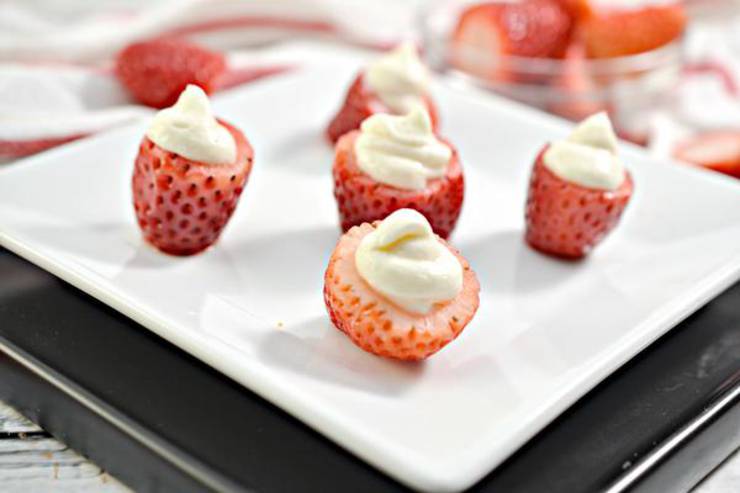 BEST Keto Strawberries! Low Carb White Chocolate Mousse Filled Strawberry Idea – Quick & Easy Ketogenic Diet Recipe – Keto Friendly & Beginner – Desserts – Snacks