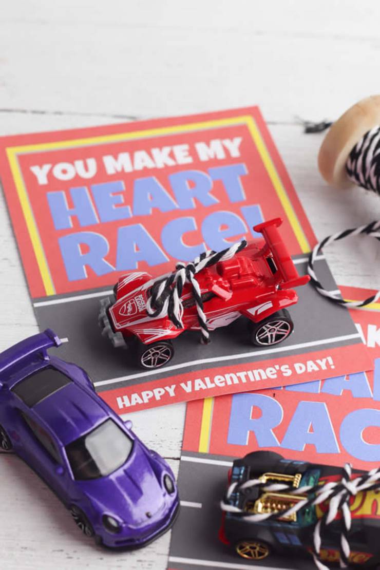 BEST Valentines For Kids | Free Printable Valentine | EASY DIY Hot Wheel Race Car Valentines For School – Classroom – Non Candy Valentines