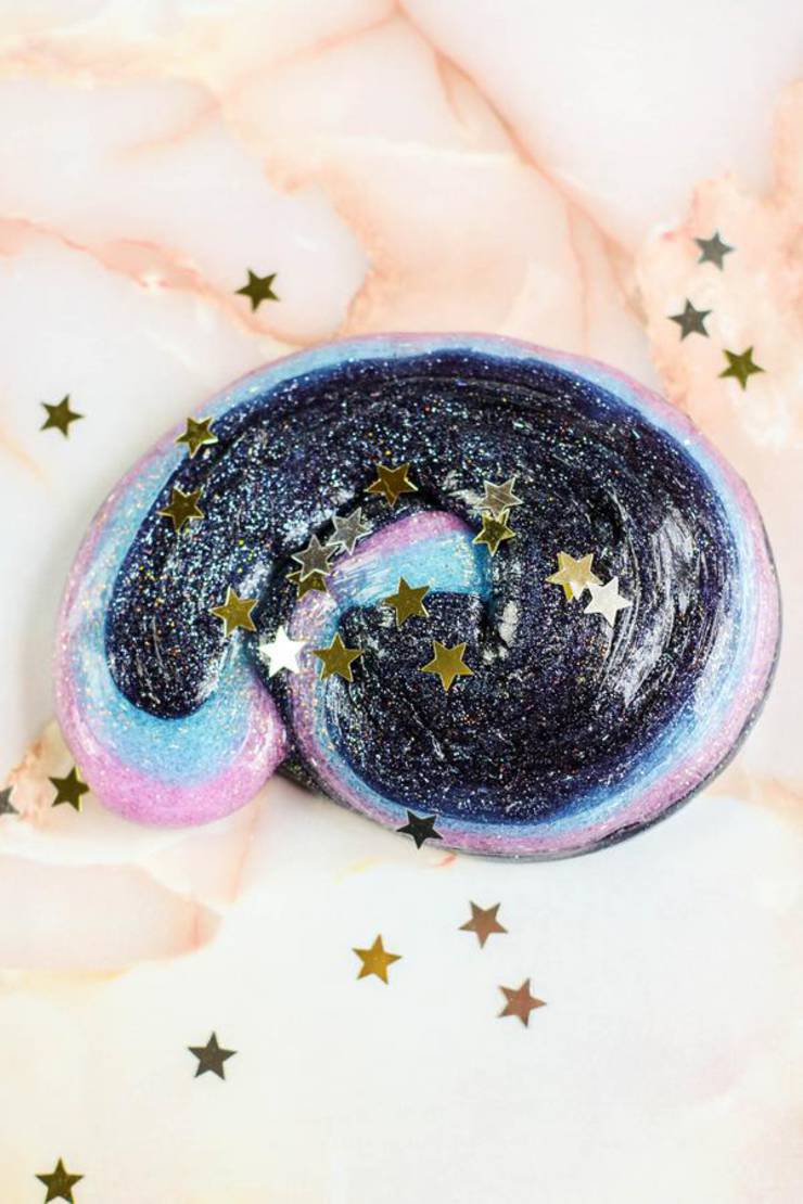 DIY Galaxy Slime – How To Make Galaxy Slime – Space Slime Recipe - Easy & Fun Recipe For Kids – Glitter – Swirls – BEST Slime – Great Party Favors