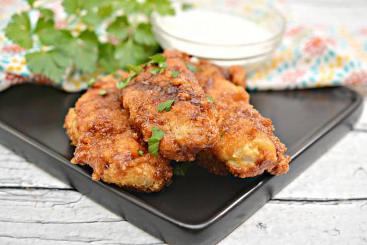 Keto Chicken Tenders – EASY Low Carb Air Fried BBQ Brown Sugar Chicken Strips Recipe – Weight Watchers Diet Air Fryer - BEST Dinner - Lunch - Appetizer Idea