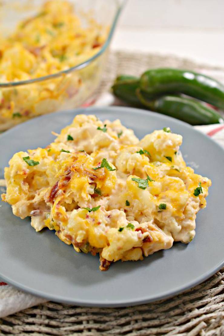 EASY Keto Cauliflower Mac and Cheese! Low Carb Jalapeno Popper Mac