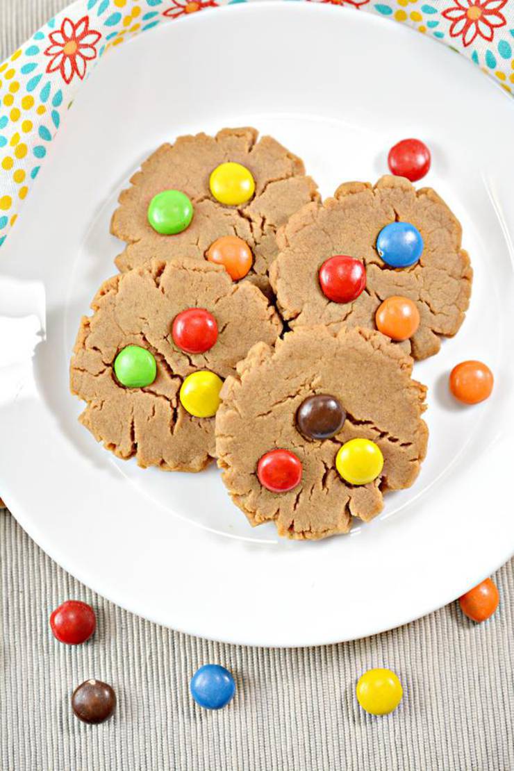BEST Keto Cookies! Low Carb 5 Ingredient Peanut Butter M & M Candy Cookie Idea – Quick & Easy Ketogenic Diet Recipe – Completely Keto Friendly