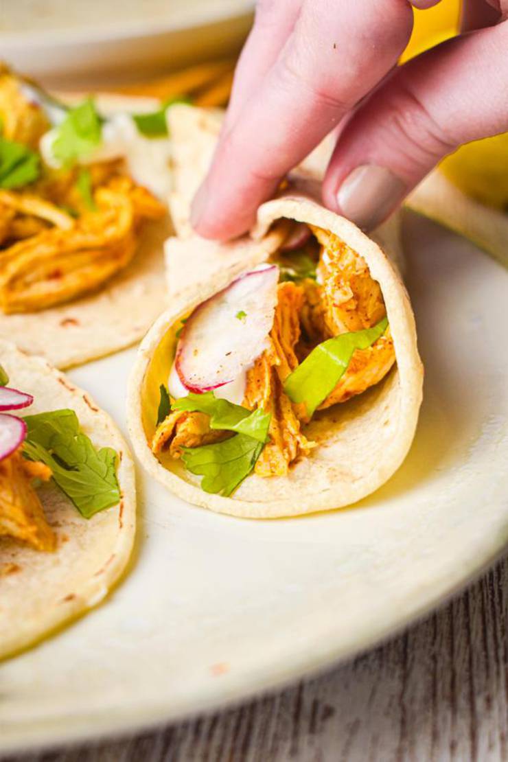 Weight Watcher Chicken Tacos – EASY Weight Watcher 5 Ingredient Chicken Recipe – BEST Dinner – Snack – Appetizer or Party Food Idea