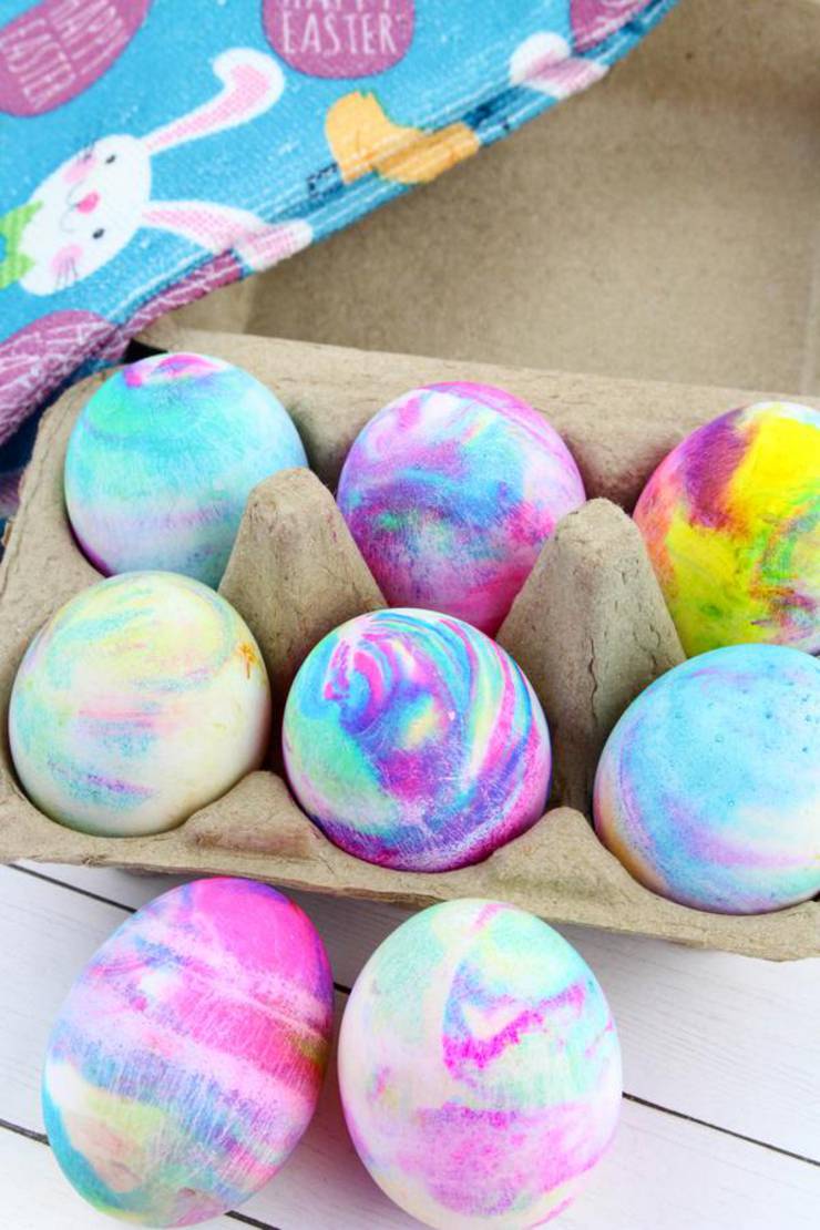 BEST Dyed Easter Eggs! How To Tie Dye Easter Eggs With Cool Whip – EASY