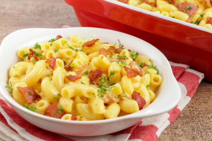 5 Ingredient Mac And Cheese - EASY Mac & Cheese - BEST Stove Top Bacon Mac and Cheese Recipe - Creamy Homemade Dinner - Lunch - Side Dishes