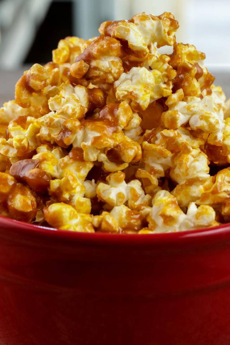 Caramel Popcorn – EASY – Quick – Simple Caramel Popcorn Recipe – BEST Homemade Microwave Caramel Popcorn – How To Make – Quick – Desserts – Snacks – Party Food