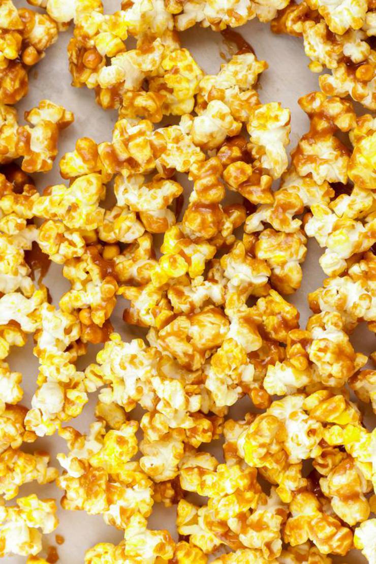 Caramel Popcorn – EASY – Quick – Simple Caramel Popcorn Recipe – BEST Homemade Microwave Caramel Popcorn – How To Make – Quick – Desserts – Snacks – Party Food