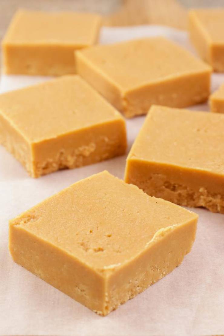 3 Ingredient Keto Peanut Butter Bars – BEST Peanut Butter Bar Recipe – {Easy – NO Bake} NO Sugar Low Carb Recipe - Desserts - Snacks
