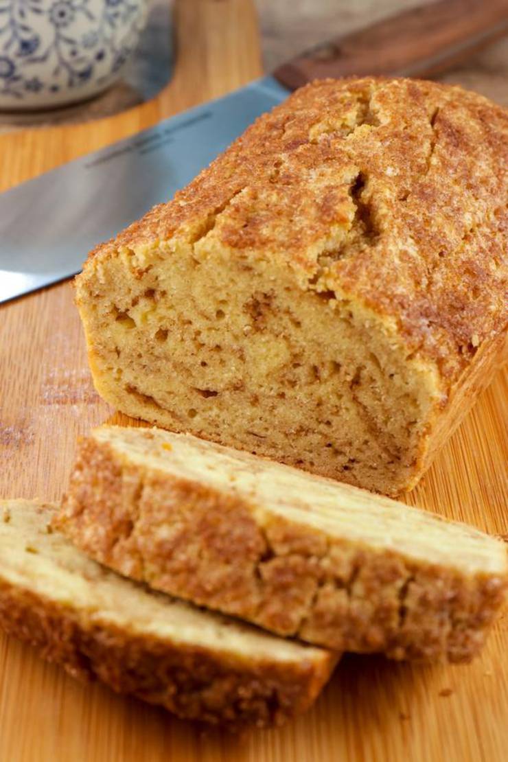 Keto Bread BEST Low Carb Keto Cinnamon Sugar Donut Loaf Bread Idea 