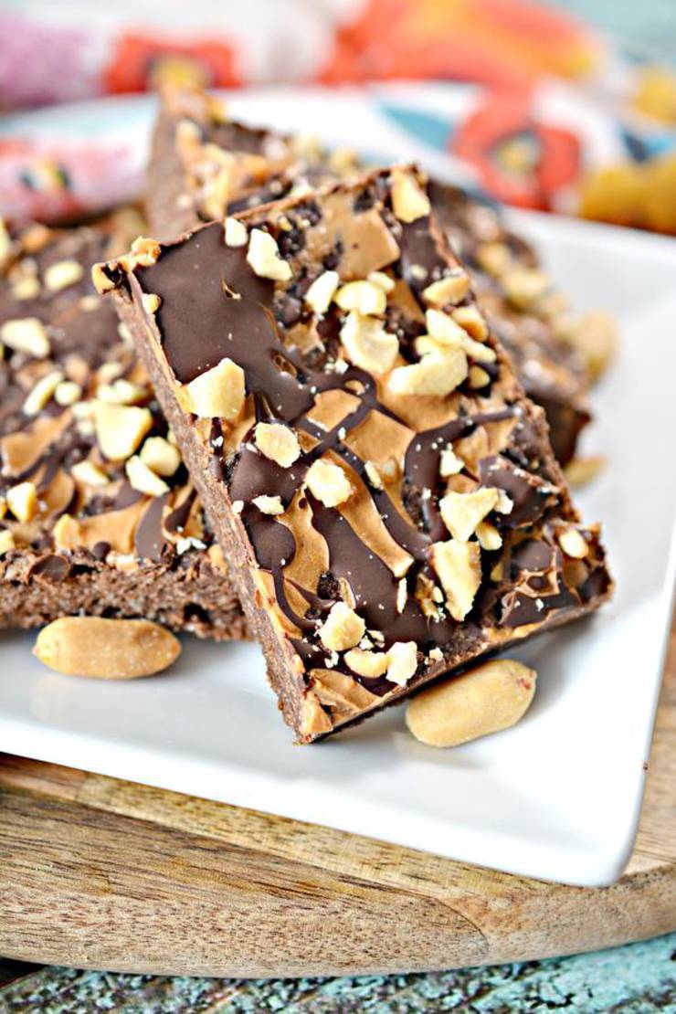 BEST Keto Snickers – Low Carb Keto Snickers Candy Cookie Bars Recipe – Quick and Easy Ketogenic Diet Idea - Snacks - Desserts - Treats
