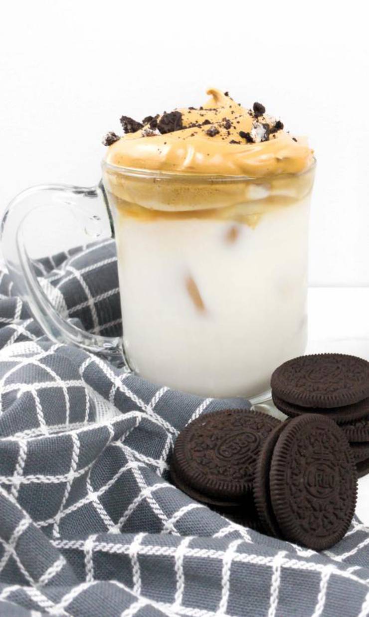 5 Ingredient Dalgona Coffee! Oreo Cookie Whipped Dalgona Coffee Idea – Quick Simple & Easy Recipe – How To Make Dalgona Coffee – Tik Tok Coffee