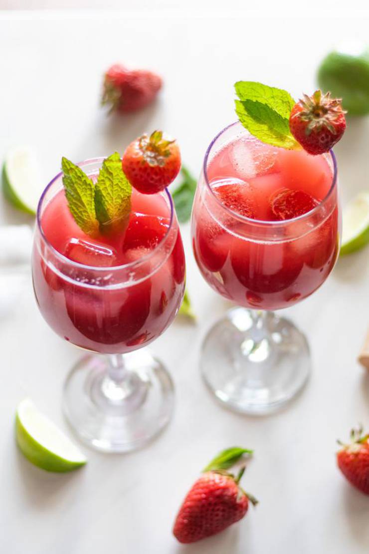 Alcoholic Drinks – BEST Red Wine Cocktail Recipe – Easy and Simple On The Rocks Strawberry Cocktail Alcohol Drinks