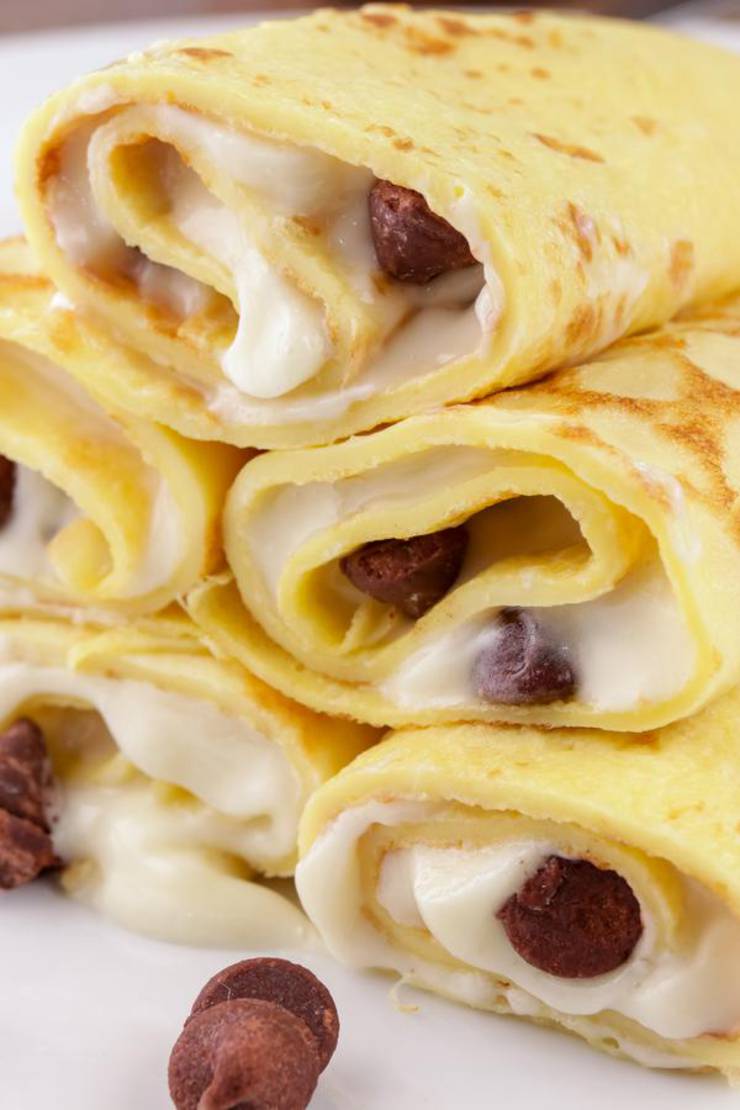 BEST Keto Chocolate Chip Cheesecake Roll Ups β Low Carb Keto Chocolate Chip Cheesecake Recipe β Quick and Easy Ketogenic Diet Idea