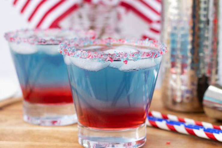 Alcoholic Drinks – BEST Vodka Red White And Blue Layered Cocktail Recipe – Easy and Simple Alcohol Drinks