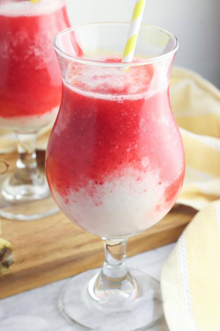 Alcoholic Drinks BEST Rum Lava Flow Recipe Easy and Simple Frozen