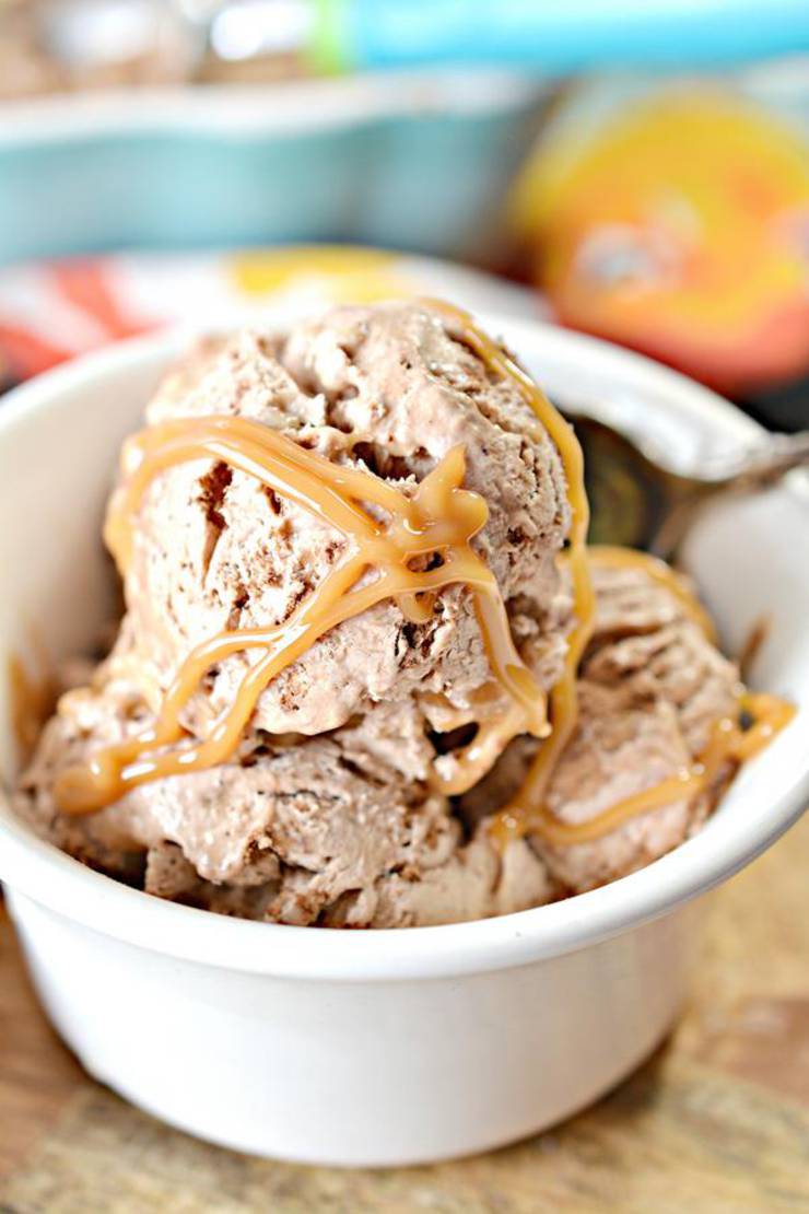 Keto Ice Cream! BEST Low Carb Keto Chocolate Caramel Ice Cream Idea – Quick & Easy Ketogenic Diet Recipe – No Churn Ice Cream - Snacks - Desserts