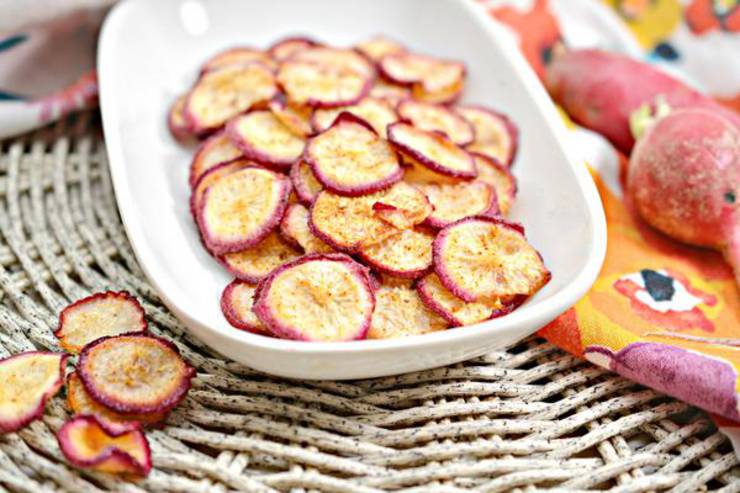 Keto Chips – BEST Low Carb "Potato" Chip Recipe {Easy – Homemade} Radish Chips