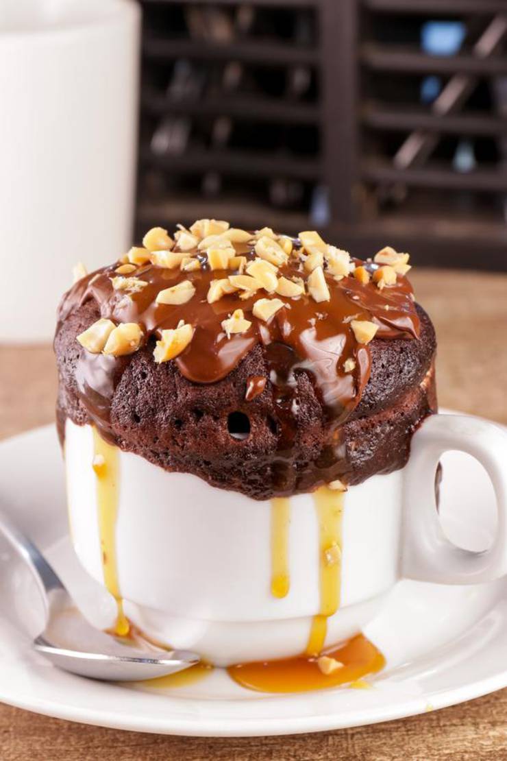 BEST Keto Mug Cakes! Low Carb Microwave Chocolate Snickers