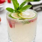 Keto Cocktail – BEST Low Carb Keto Rum Alcoholic Drink Recipe – Sparkling Strawberry Lime Rum – Easy & Simple For Ketogenic Diet