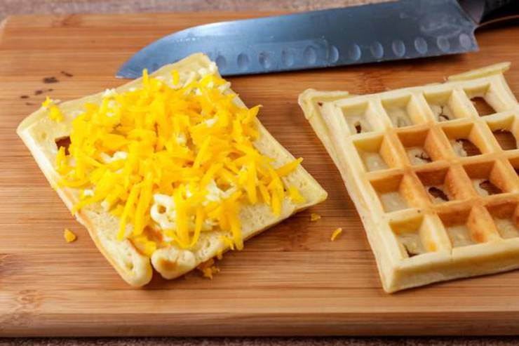 Keto Waffle Grilled Cheese Sticks
