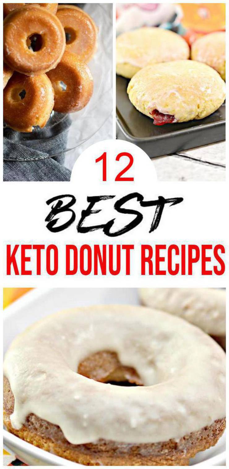 12 Keto Donut Recipes – BEST Low Carb Keto Donut Ideas – Easy Ketogenic Diet Snacks – Breakfast - Desserts – Lunch - Dinner - Snacks