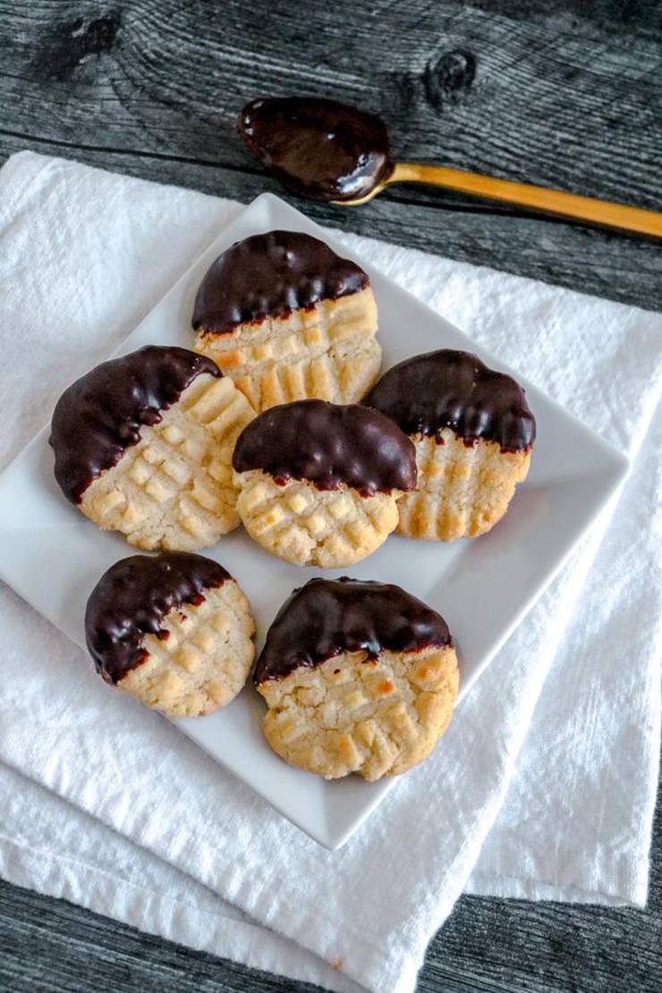 BEST Keto Cookies! Low Carb Butter Cookie Idea – Chocolate Dipped – Quick & Easy Ketogenic Diet Recipe – Completely Keto Friendly