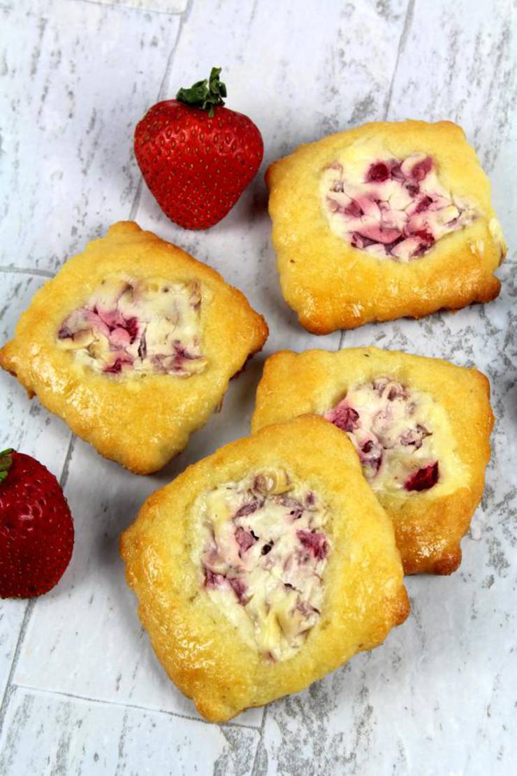 Keto Breakfast – BEST Low Carb Keto Strawberry Cream Cheese Danish