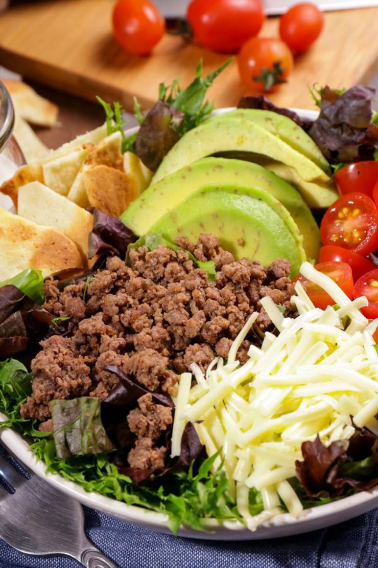 BEST Keto Taco Salad! Low Carb Chips & Taco Salad Idea – Quick & Easy