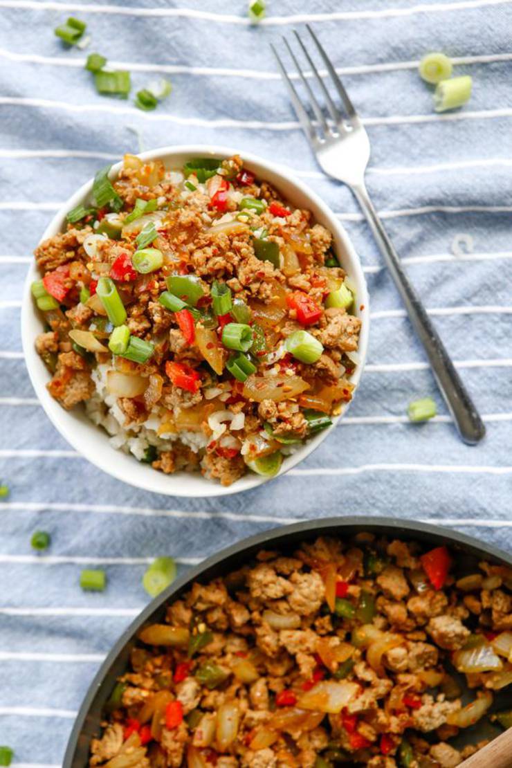 EASY Keto Teriyaki Bowls! Low Carb Ground Turkey Teriyaki Bowl Recipe – Quick – Healthy – BEST Ketogenic Diet Dinner - Lunch