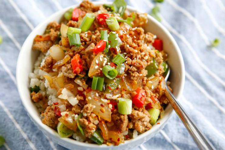 EASY Keto Teriyaki Bowls! Low Carb Ground Turkey Teriyaki Bowl Recipe – Quick – Healthy – BEST Ketogenic Diet Dinner - Lunch