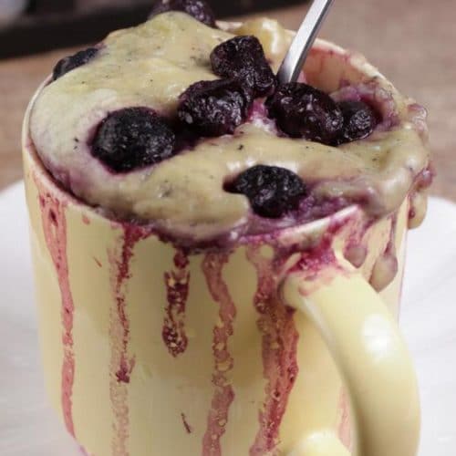 BEST Keto Mug Cakes! Low Carb Microwave Blueberry Muffin In A Mug Idea – Quick & Easy Ketogenic Diet Recipe – Completely Keto Friendly Baking – Gluten Free